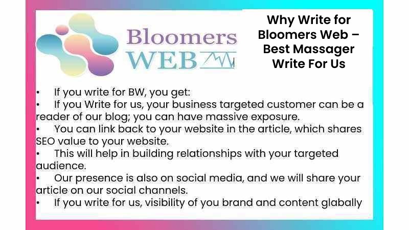Why Write for Bloomers Web – Best Massager Write For Us